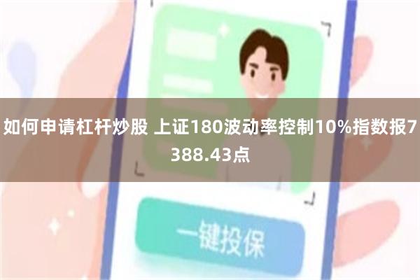 如何申请杠杆炒股 上证180波动率控制10%指数报738