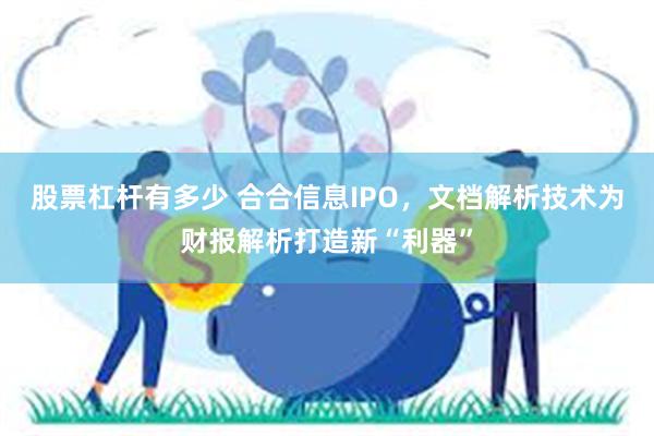 股票杠杆有多少 合合信息IPO，文档解析技术为财报解析打造新“利器”