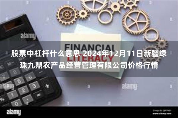 股票中杠杆什么意思 2024年12月11日新疆绿珠九鼎农产品经营管理有限公司价格行情