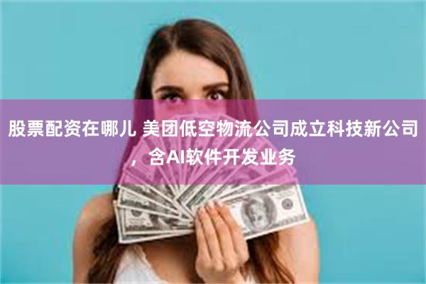 股票配资在哪儿 美团低空物流公司成立科技新公司，含AI软件开发业务